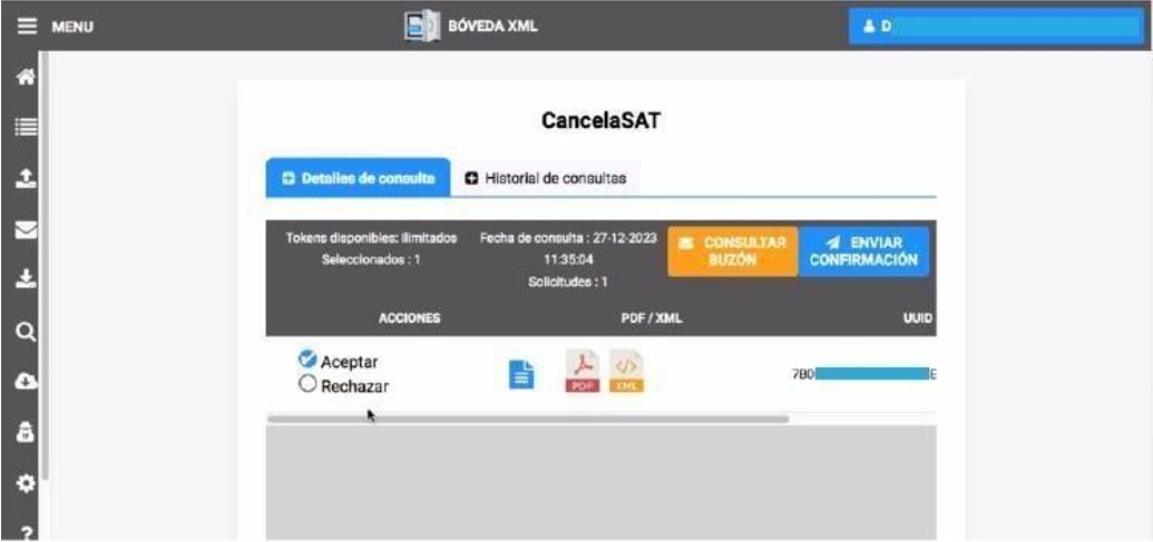 Gestión de CFDI cancelados desde Bóveda XML.