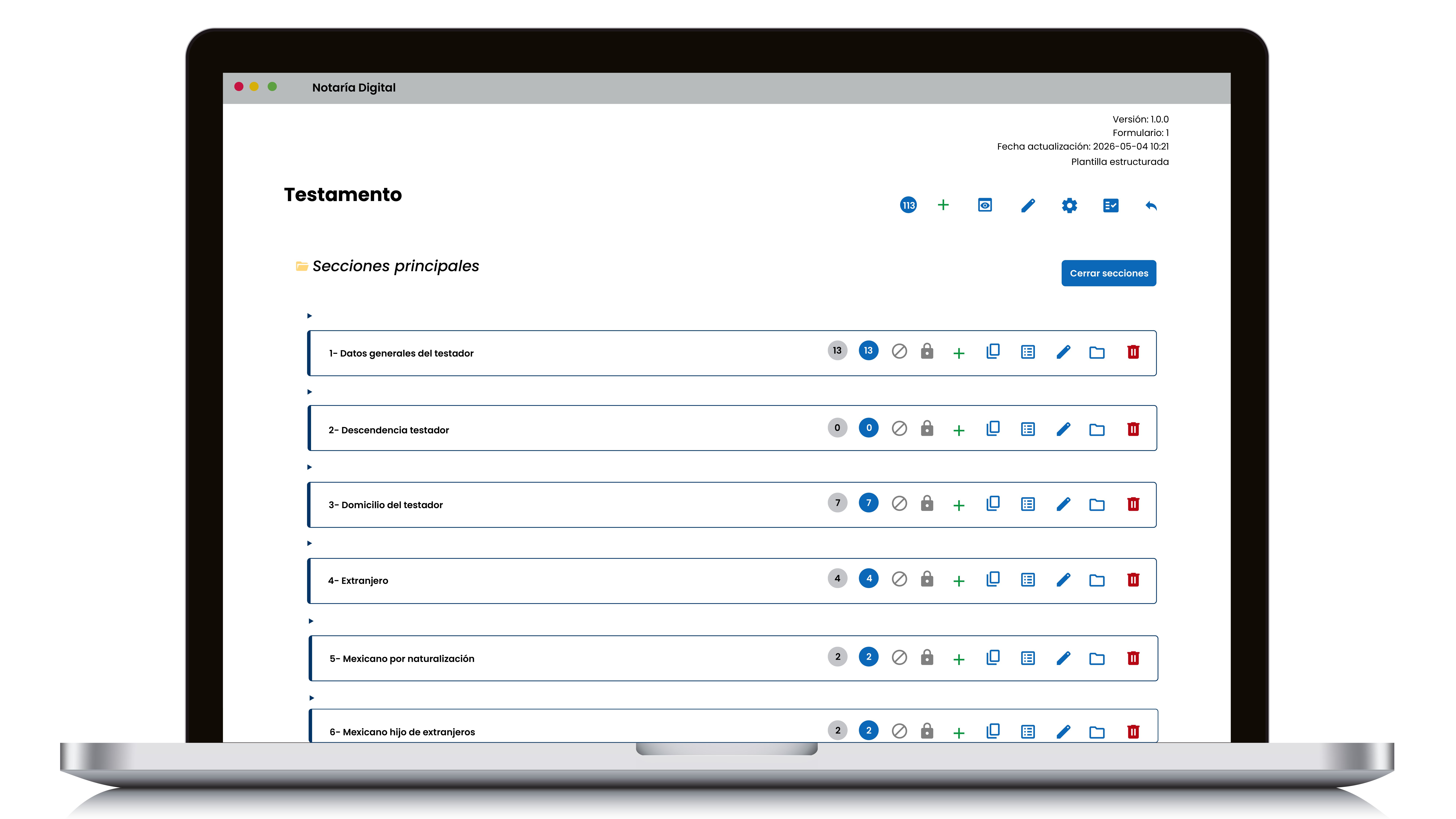 Formularios personalizados Notaría Digital